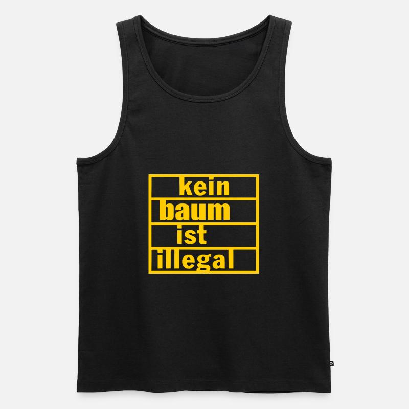 Kein baum ist illegal - Männer Premium Bio Tank Top - Schwarz