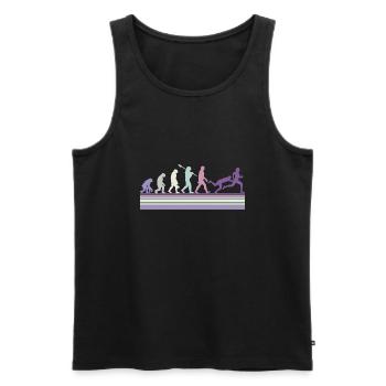 Rugby Ball Sport Player Retro Evolution Rugby Team - Men's Premium Organic Tank Top - black - Front - AI Model Male 178 light (178cm)