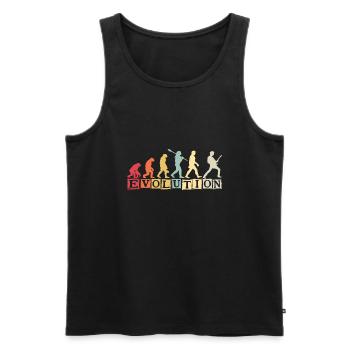 Human Evolution Guitar Band Retro Vintage - Débardeur bio Premium Homme - noir - Devant - Michal (187cm)