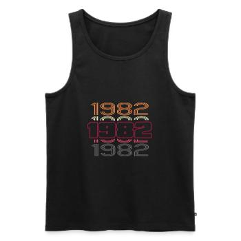 1982 anniversaire meilleure discothèque de fête rétro - Débardeur bio Premium Homme - noir - Devant - Michal (187cm)