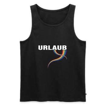 Urlaub Regenbogen Reiseziel - Männer Premium Bio Tank Top - Schwarz - Vorne - AI Model Male 178 light (178cm)