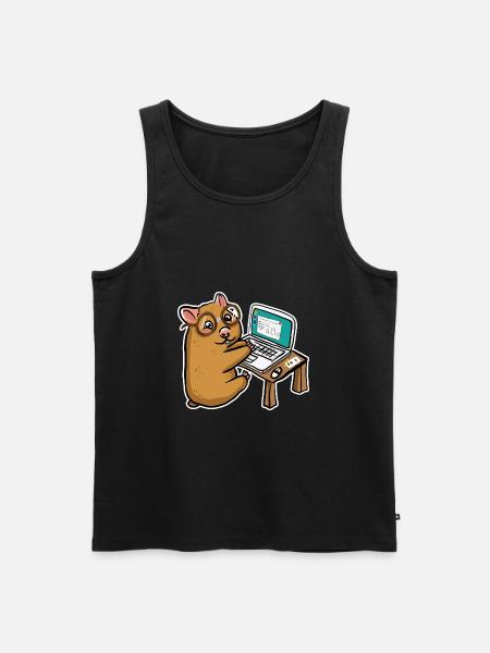 Hamster Geek - Men's Premium Organic Tank Top - black