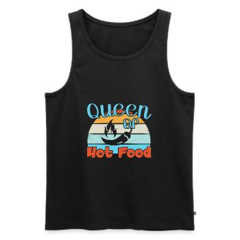 Queen of Hot Food / Spicy Food - Men's Premium Organic Tank Top - black - Front - AI Model Male 178 light (178cm)