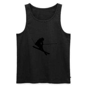Ski -Jump - Männer Premium Bio Tank Top - Schwarz - Vorne - Michal (187cm)