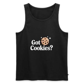 Cookies Cookie Keks Kekse Schokolade - Männer Premium Bio Tank Top - Schwarz - Vorne - Michal (187cm)