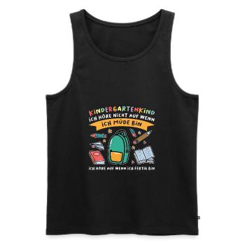 Kindergarten Anfang Kindergartenanfänger Geschenk - Männer Premium Bio Tank Top - Schwarz - Vorne - Michal (187cm)