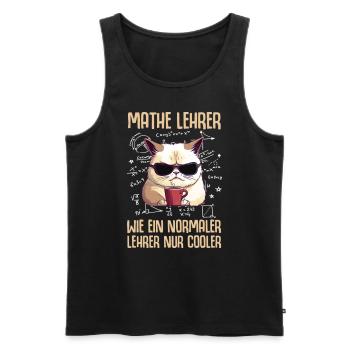 Mathe Lehrer Wie Ein Normaler Lehrer Nur - Männer Premium Bio Tank Top - Schwarz - Vorne - Michal (187cm)