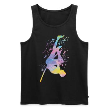 Stabhochspringer Kids Stabhochsprung - Männer Premium Bio Tank Top - Schwarz - Vorne - Michal (187cm)