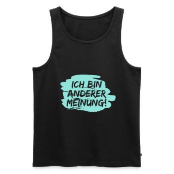I disagree! - Men's Premium Organic Tank Top - black - Front - AI Model Male 178 light (178cm)