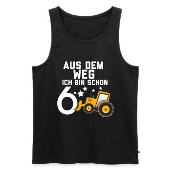 Aus dem Weg Ich bin 6 Jahre Geburtstag Geschenk - Männer Premium Bio Tank Top - Schwarz - Vorne - AI Model Male 178 light (178cm)