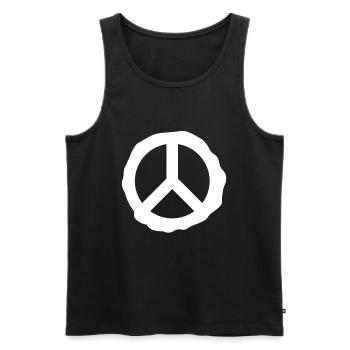 Peace Peace Love Dove Gift Idea - Men's Premium Organic Tank Top - black - Front - Michal (187cm)