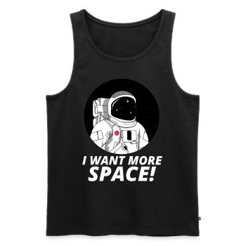 Astronaute Space Gift Nasa Funny Birthday - Débardeur bio Premium Homme - noir - Devant - AI Model Male 178 light (178cm)