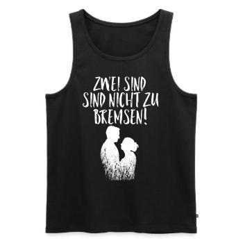 Zwei sind nicht zu Bremsen Hochzeit - Männer Premium Bio Tank Top - Schwarz - Vorne - AI Model Male 178 light (178cm)