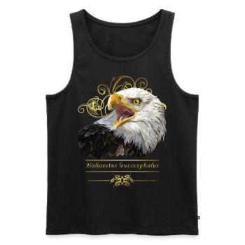 Bald eagle - Men's Premium Organic Tank Top - black - Front - AI Model Male 178 light (178cm)