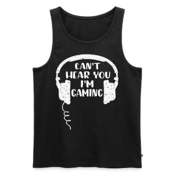 Gamer Gamer Funny DNA - Débardeur bio Premium Homme - noir - Devant - AI Model Male 178 light (178cm)