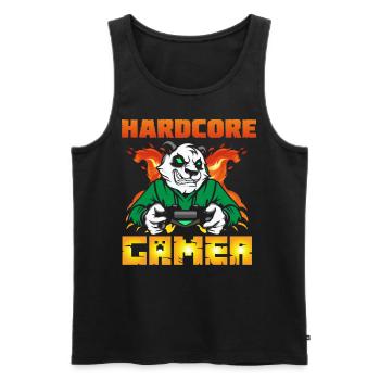 Gamer Gamer Funny DNA - Débardeur bio Premium Homme - noir - Devant - AI Model Male 178 light (178cm)