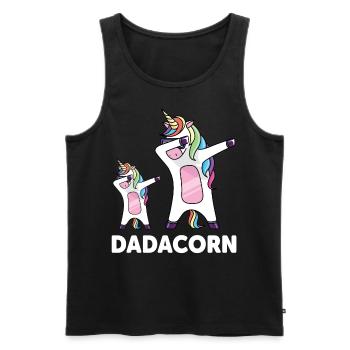 Unicorn Daddy Fairytale Gift - Men's Premium Organic Tank Top - black - Front - Michal (187cm)