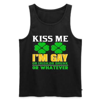 L’irlandais gay ou quoi de cadeau ? - Débardeur bio Premium Homme - noir - Devant - Michal (187cm)