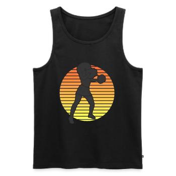 African Girl Dancing T-shirt Sunset - Männer Premium Bio Tank Top - Schwarz - Vorne - AI Model Male 178 light (178cm)