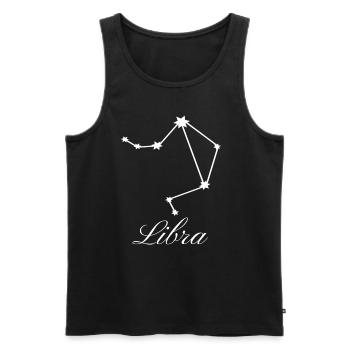 Sternzeichen Waage T-shirt Geschenkidee - Männer Premium Bio Tank Top - Schwarz - Vorne - Michal (187cm)