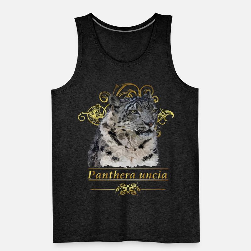 Schneeleopard Männer Premium Bio Tank Top