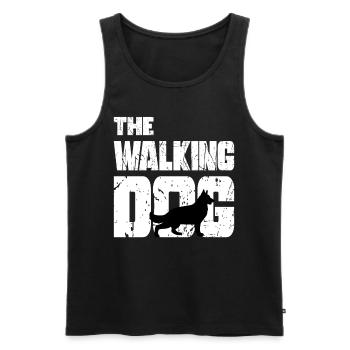 Le chien de berger allemand de walking cadeau - Débardeur bio Premium Homme - noir - Devant - Michal (187cm)