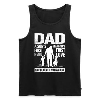 Father and son gift idea t-shirt - Men's Premium Organic Tank Top - black - Front - Michal (187cm)