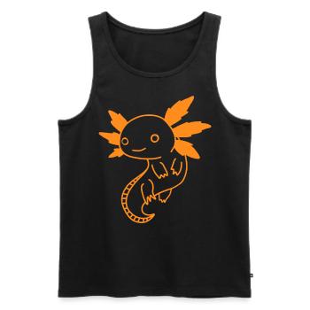 Axolotl Orange Spirit Animal Animal de compagnie - Débardeur bio Premium Homme - noir - Devant - AI Model Male 178 light (178cm)