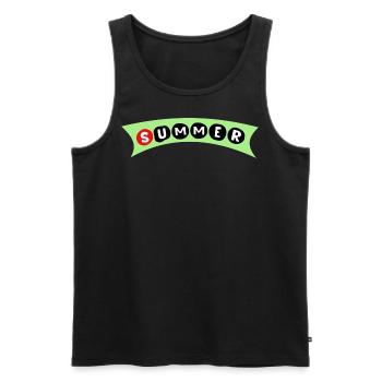 Summer - Männer Premium Bio Tank Top - Schwarz - Vorne - AI Model Male 178 light (178cm)