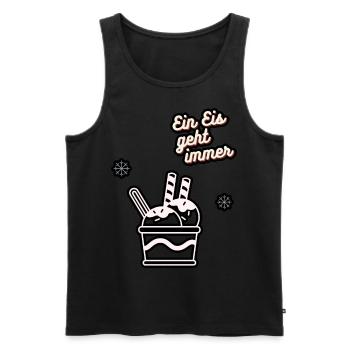 Eis - Männer Premium Bio Tank Top - Schwarz - Vorne - Michal (187cm)