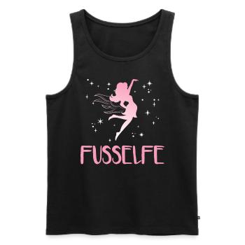 Podologie Pediküre Fußpfleger | Fußelfe - Männer Premium Bio Tank Top - Schwarz - Vorne - Michal (187cm)