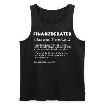 Finanzberater Finanzberaterin Finanzen Buchhalter - Männer Premium Bio Tank Top - Schwarz - Vorne - AI Model Male 178 light (178cm)