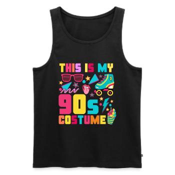 Das ist mein 90s Kostüm - Männer Premium Bio Tank Top - Schwarz - Vorne - AI Model Male 178 light (178cm)