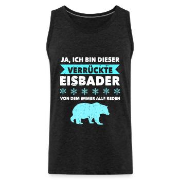 Eistauchen Winterschwimmen Eisbaden - Männer Premium Bio Tank Top - Anthrazit - Vorne - Alexander (188cm)