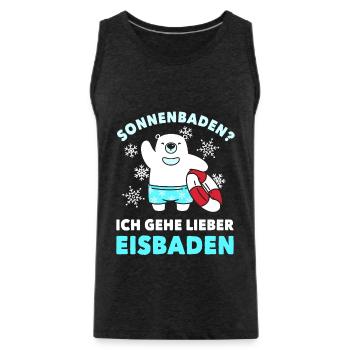 Eistauchen Winterschwimmen Eisbaden - Männer Premium Bio Tank Top - Anthrazit - Vorne - Alexander (188cm)