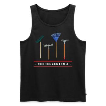 Rechenzentrum - Zentrum der Rechen. Nerd. Lustig. - Männer Premium Bio Tank Top - Schwarz - Vorne - AI Model Male 178 light (178cm)