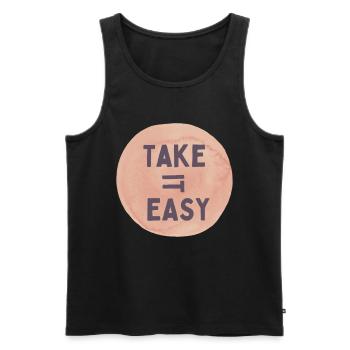 EASY - Männer Premium Bio Tank Top - Schwarz - Vorne - AI Model Male 178 light (178cm)