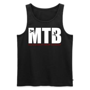 MOUNTAINBIKE ( MTB ) - BIS DAS NICHT MEHR SCHOCKT - Männer Premium Bio Tank Top - Schwarz - Vorne - AI Model Male 178 light (178cm)