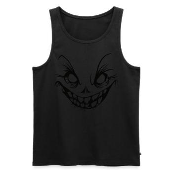 Creepy Pumpkin Monster Face Jack O - Men's Premium Organic Tank Top - black - Front - AI Model Male 178 light (178cm)