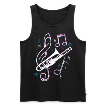 Posaune Musik Orchester - Männer Premium Bio Tank Top - Schwarz - Vorne - Michal (187cm)