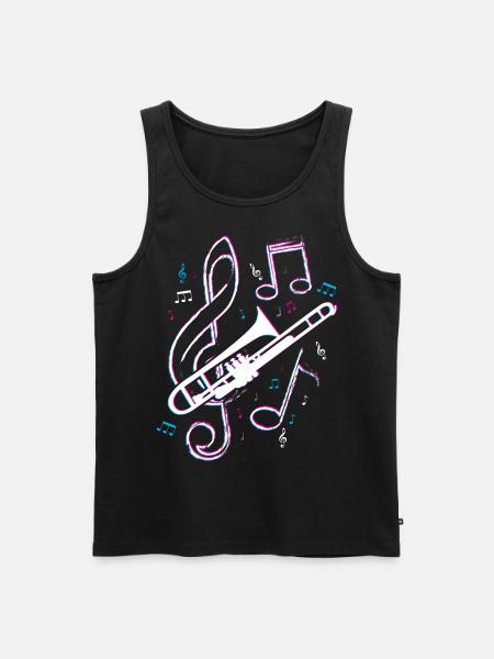 Posaune Musik Orchester - Männer Premium Bio Tank Top - Schwarz