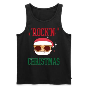 Merry Christmas Families Freiertage Logo - Men's Premium Organic Tank Top - black - Front - Michal (187cm)