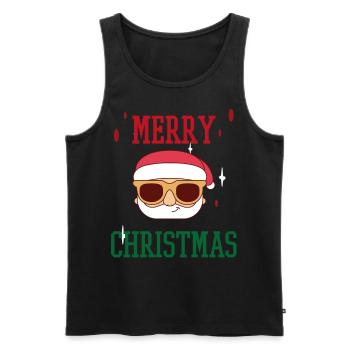 Joyeux Noël Familles Freiertage Logo - Débardeur bio Premium Homme - noir - Devant - Michal (187cm)