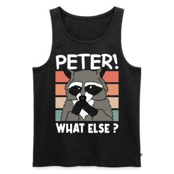 RACCOON RACOON PETER Christmas Gift - Men's Premium Organic Tank Top - black - Front - AI Model Male 178 light (178cm)