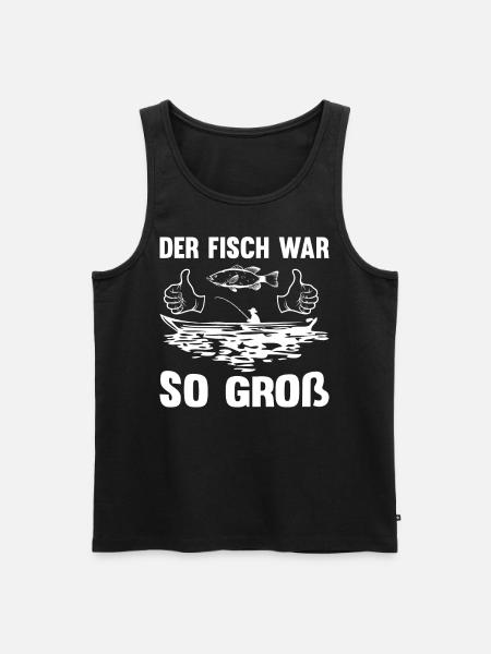 Der Fisch war so groß - Männer Premium Bio Tank Top - Schwarz
