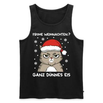 Anti Weihnachten Frohe Weihnachten Ganz Dünnes Eis - Männer Premium Bio Tank Top - Schwarz - Vorne - Michal (187cm)