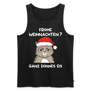 Anti Weihnachten Frohe Weihnachten Ganz Dünnes Eis - Männer Premium Bio Tank Top - Schwarz - Vorne - Michal (187cm)