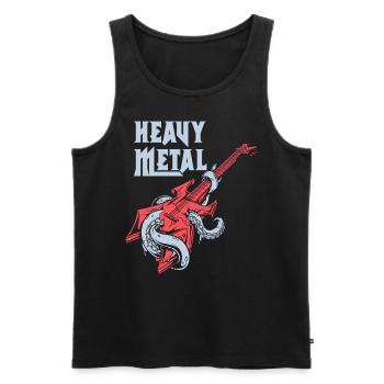 Heavy Metal Gitarre Musik Musiker Rock Roll - Männer Premium Bio Tank Top - Schwarz - Vorne - AI Model Male 178 light (178cm)