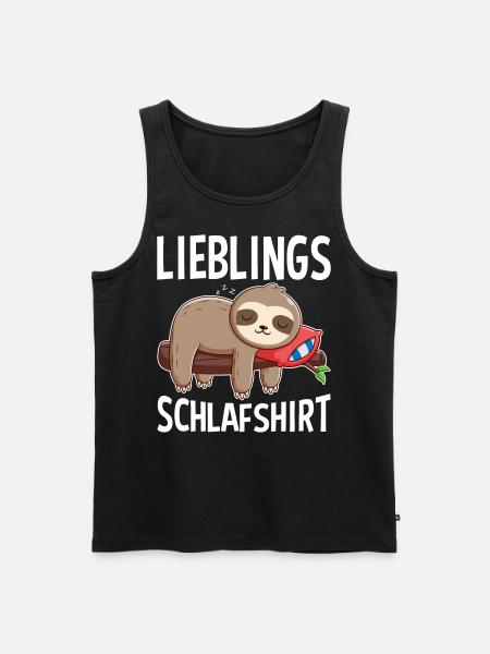 Lieblings Schlafshirt - Männer Premium Bio Tank Top - Schwarz