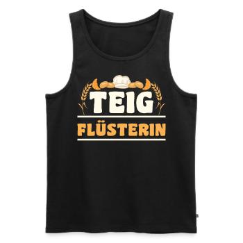 teig Pizza Bäcker Konditor | Teigflüsterin - Männer Premium Bio Tank Top - Schwarz - Vorne - Michal (187cm)
